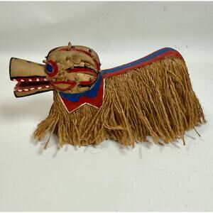 Antique Japanese Folk Jute Horse Animal Figure Hachinohe Style 1940-60’s